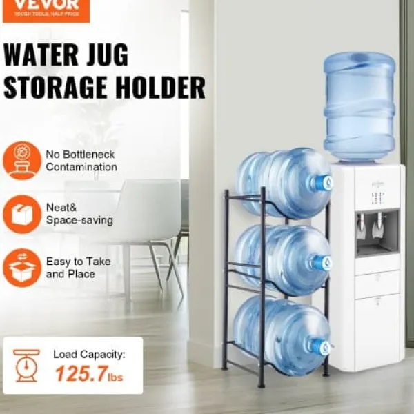 Vinflaskeholdere>Vandflaskeholder, 33,2x33x74,6 cm, Sort, Jern