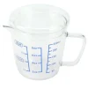 Målebægere & Måleskeer>Varmebestandig Glas Målekop Mælkevægt Målekande med Låg Køkkenredskab (250ml)