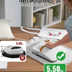 Varmeoverføringspresse 24,7x24,7x7,4 cm Hvid, sublimationsoverførselsenhed Best