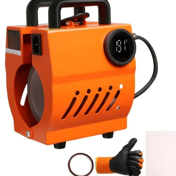 Kopvarmer>Varmepresser Mini Cup DIY Sublimationmaskine til 11-15 oz krus. Håndholdt, letvægts presser - perfekt som julegave!