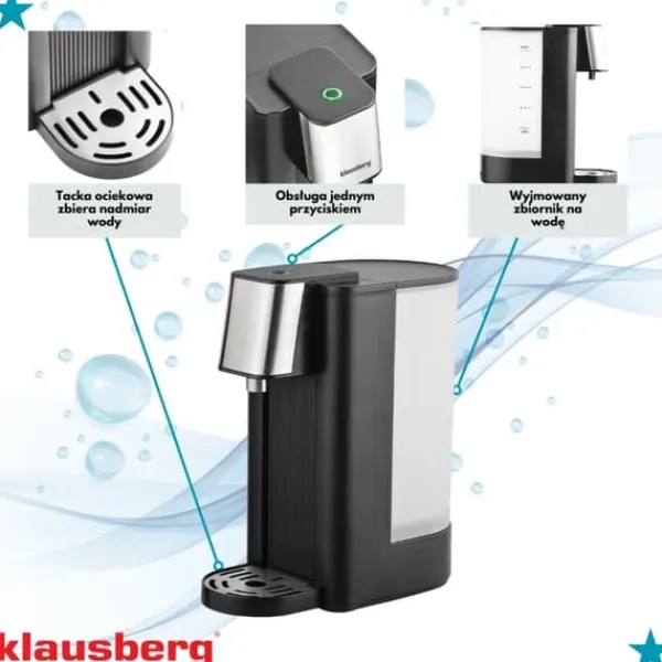Varmtvandsdispenser fordeler 2,5L KLAUSBERG KB-7877 Best