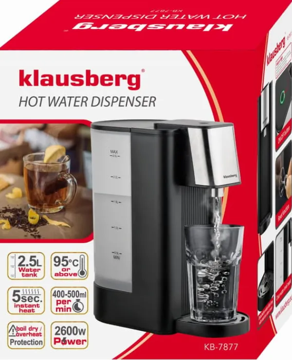 Varmtvandsdispenser fordeler 2,5L KLAUSBERG KB-7877 Best