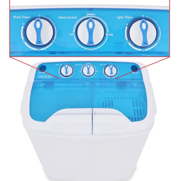 Vaskemaskiner - Living mini-vaskemaskine dobbelttromle 5,6 kg Discount