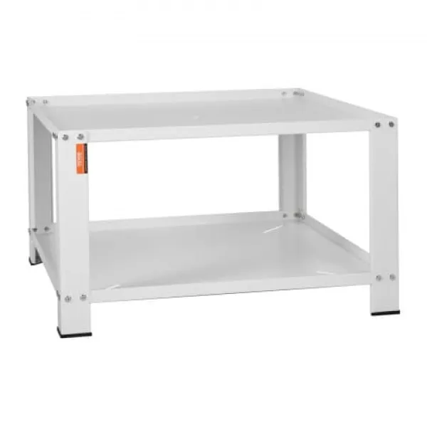 Vaskemaskiner>Vaskesokkel med opbevaringshylde, 71x71x40,6 cm, Hvid, Stål