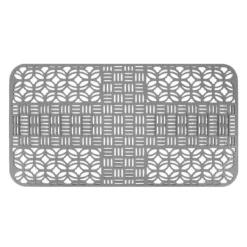 Vaskmåtter Silikone Anti-Slip Varmebestandig 66x35 cm Stor størrelse Firkantet udhulet vaskbeskytter til køkken Grå Outlet