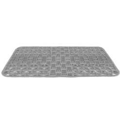 Vaskmåtter Silikone Anti-Slip Varmebestandig 66x35 cm Stor størrelse Firkantet udhulet vaskbeskytter til køkken Grå Outlet