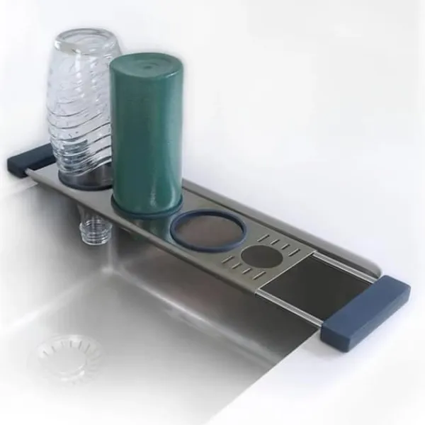 Opvaskestativer & Tørrestativer>Vaskorganisator, opvaskemaskinehylde, metal køkkenstativ 3-i-1 (8641)