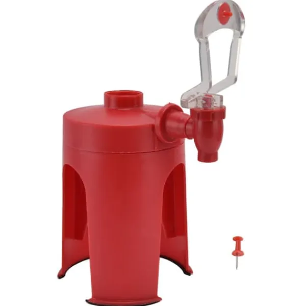 Vattendispenser Mini Automatisk Röd Uppochner Dryck Fontän för Hemresor Camping Vatten Soda Dryck Outlet