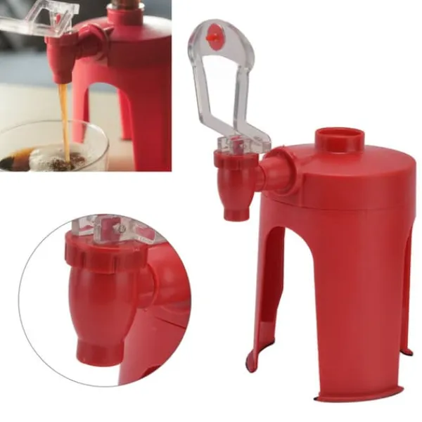 Vattendispenser Mini Automatisk Röd Uppochner Dryck Fontän för Hemresor Camping Vatten Soda Dryck Outlet