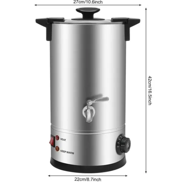 Maskiner Til Chokoladetemperering>Vaxindsprøjtningsmaskine, 10,5qt kapacitet, justerbar temperaturkontrol, rustfrit stålmateriale, elektrisk strømkilde