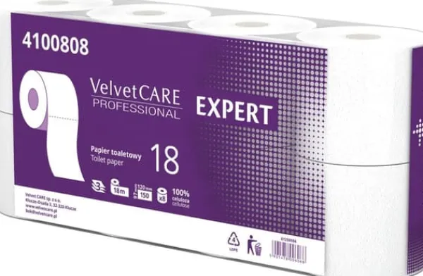 Toiletpapir>VELVET Expert cellulose toiletpapir, 3-lags, 8 stk., hvid VLP-4100837