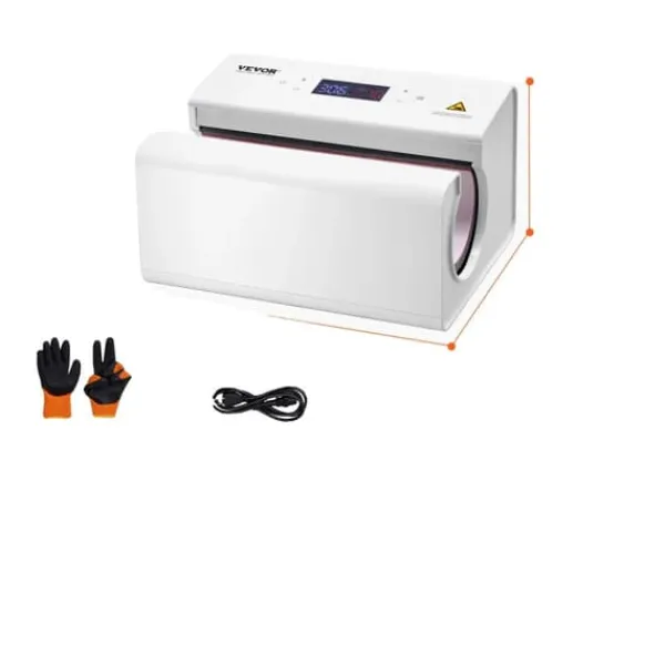 Vevor Auto Tumbler Varmepresser, Understøtter 11-30oz Kopper, 550W Effekt, Automatisk Trykjustering,hvid New