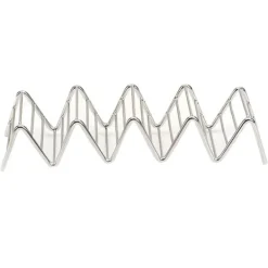 Tilbehør Til Madservering>V-formet tacoholderstativ i rustfrit stål - 4-5 riste - Madreol til hjemmekøkken - 6,3x22,5x4,5 cm/2,5x8,9x1,8in