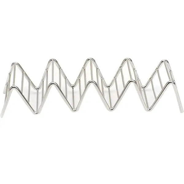 Tilbehør Til Madservering>V-formet tacoholderstativ i rustfrit stål - 4-5 riste - Madreol til hjemmekøkken - 6,3x22,5x4,5 cm/2,5x8,9x1,8in