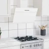 Væghængt emhætte 60 cm - Støjsvag og kraftig | Farve: Stål og hærdet glas | Størrelse: 60 cm Clearance