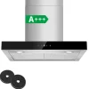Væghængt Køkkenemhætte, 400m³/t Udsugning, Ultra-Stille 52dB, Energi Effektiv A+++,EU Online