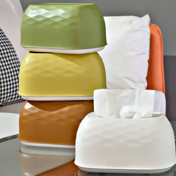 Vægmonteret Tissue Box Holder til Stue Køkken Soveværelse Kontor Clearance