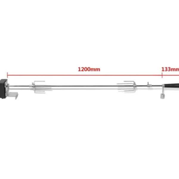 vidaXL BBQ-rotisserispyd med motor stål 1.200 mm - Stegeovne & rotisserier Clearance