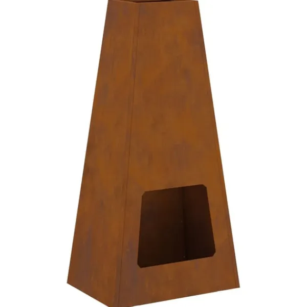 vidaXL Terrassevarmere>Bålsted Brun 50 x 35 x 100 cm Forvitret stål
