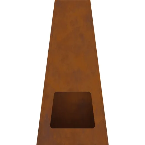 vidaXL Terrassevarmere>Bålsted Brun 50 x 35 x 100 cm Forvitret stål