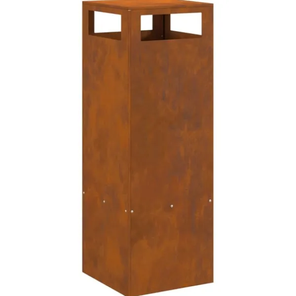 vidaXL Terrassevarmere>Bålsted Brun 35 x 35 x 100 cm Forvitret stål