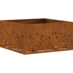 vidaXL Bålsted Brun 60 x 60 x 30 cm Forvitret stål Best
