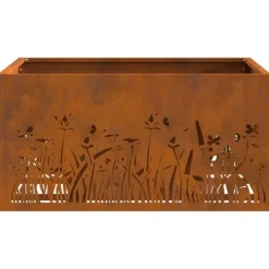 vidaXL Bålsted Brun 60 x 60 x 30 cm Forvitret stål Best