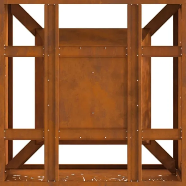 vidaXL Bålsted Brun 60 x 60 x 30 cm Forvitret stål Best