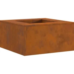 vidaXL Bålsted Brun 60 x 60 x 30 cm Forvitret stål Clearance