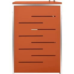 vidaXL dobbelt skraldespandsskjuler 138x77,5x112,5 cm rustfrit stål - Affaldsspandsskjulere