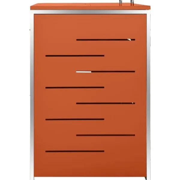 vidaXL dobbelt skraldespandsskjuler 138x77,5x112,5 cm rustfrit stål - Affaldsspandsskjulere