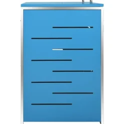 vidaXL dobbelt skraldespandsskjuler 138x77,5x112,5 cm rustfrit stål - Affaldsspandsskjulere New