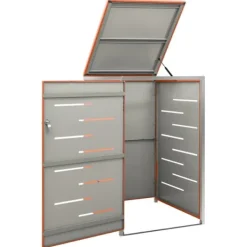 vidaXL enkelt skraldespandsskjuler 69x77,5x112,5 cm rustfrit stål - Affaldsspandsskjulere Hot