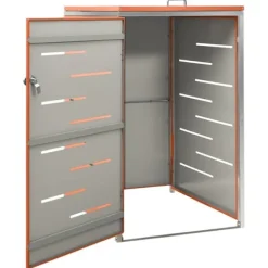 vidaXL enkelt skraldespandsskjuler 69x77,5x112,5 cm rustfrit stål - Affaldsspandsskjulere Hot