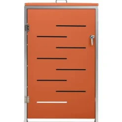 vidaXL enkelt skraldespandsskjuler 69x77,5x112,5 cm rustfrit stål - Affaldsspandsskjulere Hot