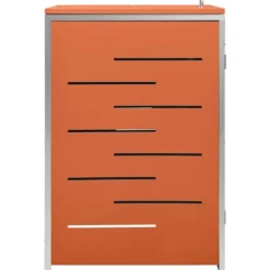 vidaXL enkelt skraldespandsskjuler 69x77,5x112,5 cm rustfrit stål - Affaldsspandsskjulere Hot