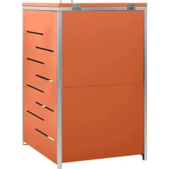 vidaXL enkelt skraldespandsskjuler 69x77,5x112,5 cm rustfrit stål - Affaldsspandsskjulere Hot