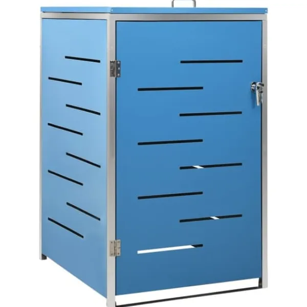 vidaXL Tilbehør Til Affaldshåndtering>enkelt skraldespandsskjuler 69x77,5x112,5 cm rustfrit stål - Affaldsspandsskjulere