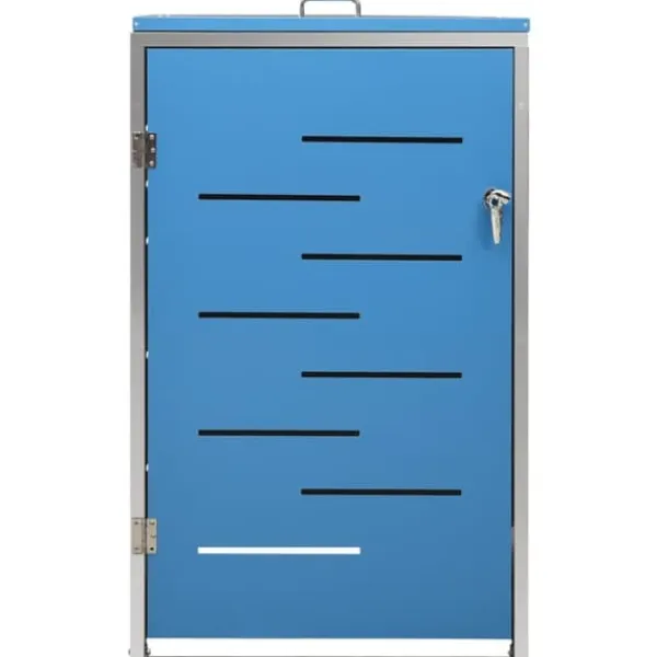 vidaXL Tilbehør Til Affaldshåndtering>enkelt skraldespandsskjuler 69x77,5x112,5 cm rustfrit stål - Affaldsspandsskjulere