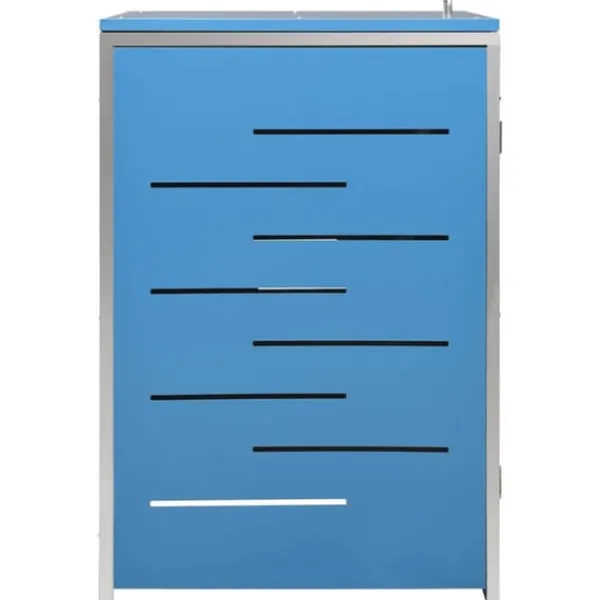 vidaXL Tilbehør Til Affaldshåndtering>enkelt skraldespandsskjuler 69x77,5x112,5 cm rustfrit stål - Affaldsspandsskjulere