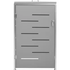 vidaXL enkelt skraldespandsskjuler 69x77,5x112,5 cm rustfrit stål - Affaldsspandsskjulere Clearance