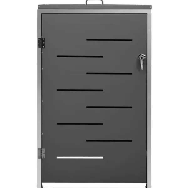 vidaXL Tilbehør Til Affaldshåndtering>enkelt skraldespandsskjuler 69x77,5x112,5 cm rustfrit stål - Affaldsspandsskjulere
