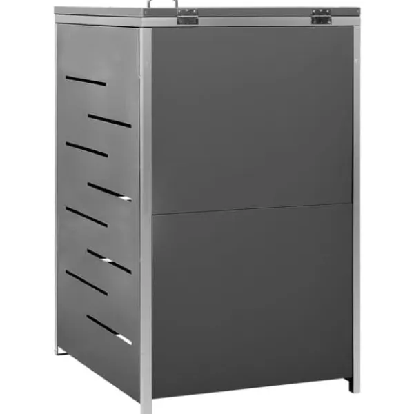 vidaXL Tilbehør Til Affaldshåndtering>enkelt skraldespandsskjuler 69x77,5x112,5 cm rustfrit stål - Affaldsspandsskjulere