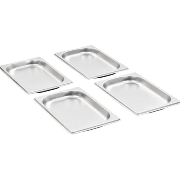 vidaXL Tilbehør Til Madservering>gastronorm beholder 12 stk. GN 1/4 20 mm rustfrit stål - Varmebordspander