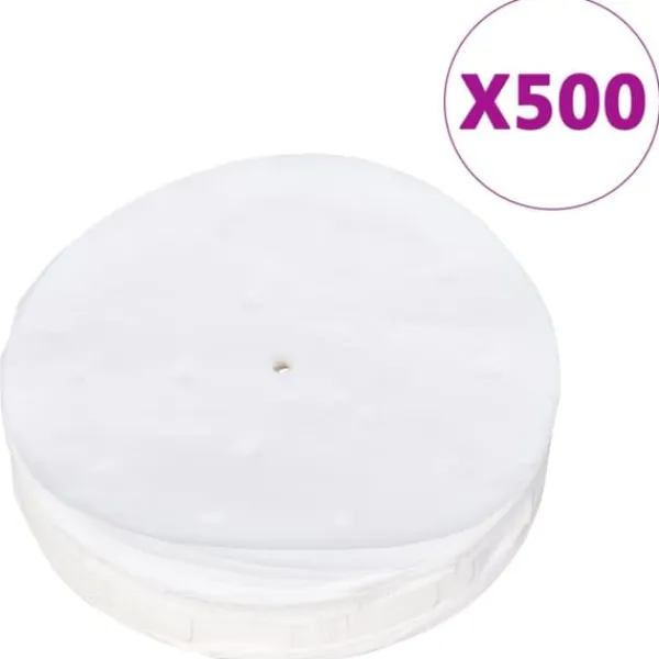 vidaXL hamburgerpresser med 500 mellemlægningspapirer 13 cm aluminium - Køkkenredskaber
