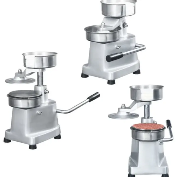 vidaXL hamburgerpresser med 500 mellemlægningspapirer 10 cm aluminium - Køkkenredskaber