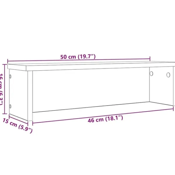 vidaXL Opbevaringskroge & Hylder>køkkenstativ kan stables 50x15x16 cm konstrueret træ kunsteg