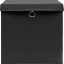 vidaXL opbevaringskasser med låg 4 stk. 32x32x32 stof sort - Opbevaringskasser Hot