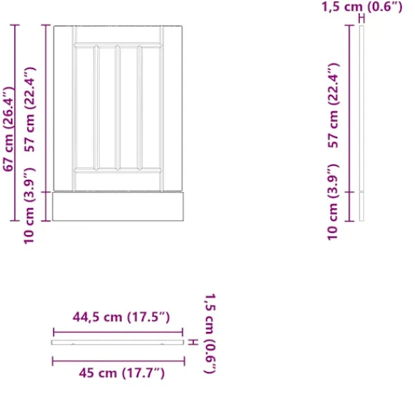 vidaXL opvaskemaskinepanel Lucca konstrueret træ hvid Hot