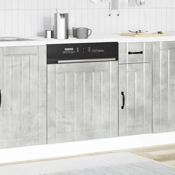 vidaXL Opvaskemaskiner>opvaskemaskinepanel Lucca konstrueret træ beton grå